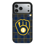Milwaukee Brewers Plaid MagSafe Compatible Phone Case for Apple iPhone