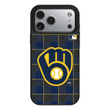 Milwaukee Brewers Plaid MagSafe Compatible Phone Case for Apple iPhone