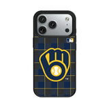 Milwaukee Brewers Plaid MagSafe Compatible Phone Case for Apple iPhone