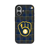 Milwaukee Brewers Plaid MagSafe Compatible Phone Case for Apple iPhone