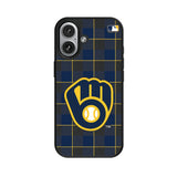 Milwaukee Brewers Plaid MagSafe Compatible Phone Case for Apple iPhone