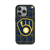 Milwaukee Brewers Plaid MagSafe Compatible Phone Case for Apple iPhone