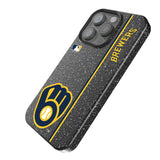 Milwaukee Brewers Sidebar Black Bling Phone Case for Apple iPhone