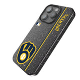 Milwaukee Brewers Sidebar Black Bling Phone Case for Apple iPhone