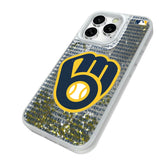 Milwaukee Brewers Text Backdrop Glitter Phone Case for Apple iPhone