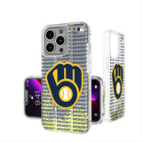 Milwaukee Brewers Text Backdrop Glitter Phone Case for Apple iPhone