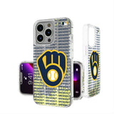 Milwaukee Brewers Text Backdrop Glitter Phone Case for Apple iPhone