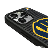 Milwaukee Brewers Text Backdrop MagSafe Compatible Phone Case for Apple iPhone