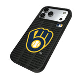 Milwaukee Brewers Text Backdrop MagSafe Compatible Phone Case for Apple iPhone