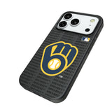 Milwaukee Brewers Text Backdrop MagSafe Compatible Phone Case for Apple iPhone