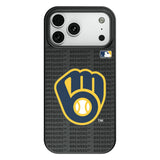 Milwaukee Brewers Text Backdrop MagSafe Compatible Phone Case for Apple iPhone