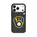 Milwaukee Brewers Text Backdrop MagSafe Compatible Phone Case for Apple iPhone