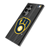 Milwaukee Brewers Text Backdrop MagSafe Compatible Phone Case for Samsung Galaxy