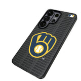 Milwaukee Brewers Text Backdrop MagSafe Compatible Phone Case for Samsung Galaxy