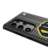 Milwaukee Brewers Text Backdrop MagSafe Compatible Phone Case for Samsung Galaxy