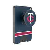 Minnesota Twins Personalized Endzone Solid PopSockets MagSafe-Compatible PopWallet+