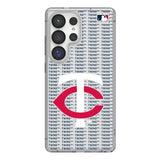 Minnesota Twins Text Backdrop Clear Phone Case for Samsung Galaxy