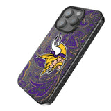 Minnesota Vikings Paisley Black Bling Phone Case for Apple iPhone