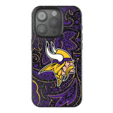 Minnesota Vikings Paisley Black Bling Phone Case for Apple iPhone