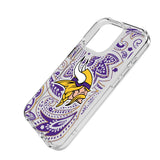 Minnesota Vikings Paisley Clear Phone Case for Apple iPhone