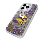 Minnesota Vikings Paisley Glitter Phone Case for Apple iPhone