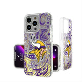 Minnesota Vikings Paisley Glitter Phone Case for Apple iPhone