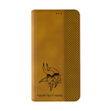 Minnesota Vikings Personalized Burn Folio Phone Case for Apple iPhone