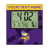 Minnesota Vikings Personalized Color Block Wall Clock