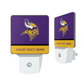 Minnesota Vikings Personalized Endzone Solid Night Light 2-Pack