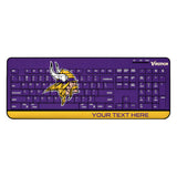 Minnesota Vikings Personalized Endzone Solid Wireless USB Keyboard