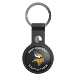 Minnesota Vikings Personalized Insignia Black Airtag Holder