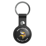 Minnesota Vikings Personalized Insignia Black Airtag Holder