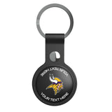 Minnesota Vikings Personalized Insignia Black Airtag Holder