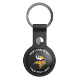 Minnesota Vikings Personalized Insignia Black Airtag Holder