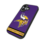 Minnesota Vikings Personalized Stripe Bump Phone Case for Apple iPhone