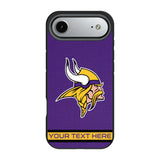 Minnesota Vikings Personalized Stripe Bump Phone Case for Apple iPhone