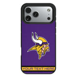 Minnesota Vikings Personalized Stripe Bump Phone Case for Apple iPhone