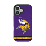 Minnesota Vikings Personalized Stripe Bump Phone Case for Apple iPhone