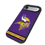 Minnesota Vikings Personalized Stripe Bump Phone Case for Apple iPhone
