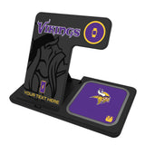Minnesota Vikings Personalized Tilt 3 in 1 Charging Station