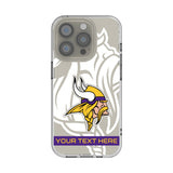 Minnesota Vikings Personalized Tilt Clear Phone Case for Apple iPhone
