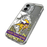 Minnesota Vikings Personalized Tilt Glitter Phone Case for Apple iPhone