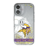 Minnesota Vikings Personalized Tilt Glitter Phone Case for Apple iPhone