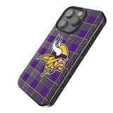 Minnesota Vikings Plaid Black Bling Phone Case for Apple iPhone