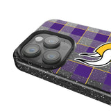 Minnesota Vikings Plaid Black Bling Phone Case for Apple iPhone