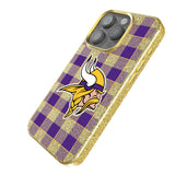 Minnesota Vikings Plaid Bling Phone Case for Apple iPhone