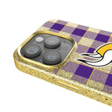 Minnesota Vikings Plaid Bling Phone Case for Apple iPhone