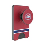 Montreal Canadiens Personalized Endzone Solid PopSockets MagSafe-Compatible PopWallet+