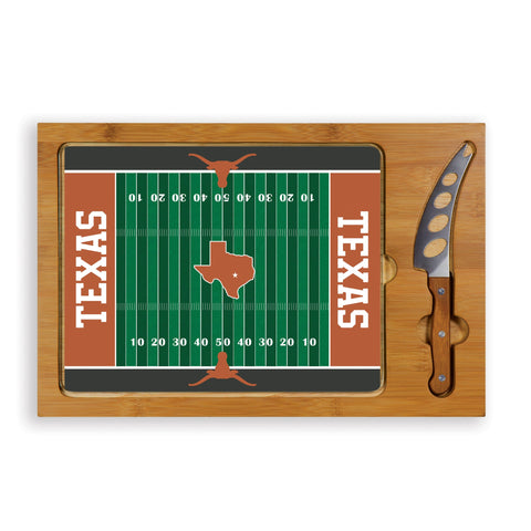 Texas Longhorns - Icon Glass Top Cutting Board & Knife Set