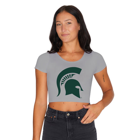 Michigan State Gray Babydoll Tee